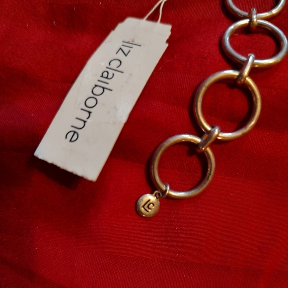 Liz Claiborne Long Silver Chunky Double Link Necklace! - Picture 9 of 11